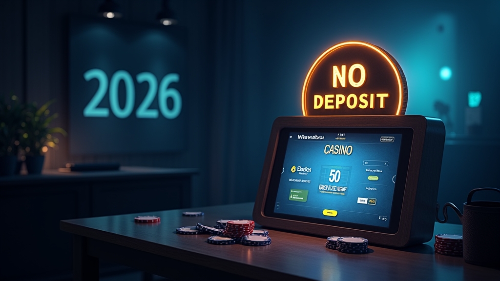 Casino bonus screen showing no-deposit eligibility and verification cues
